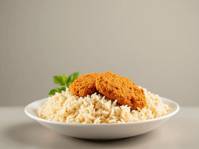 Rice with Fried Chicken